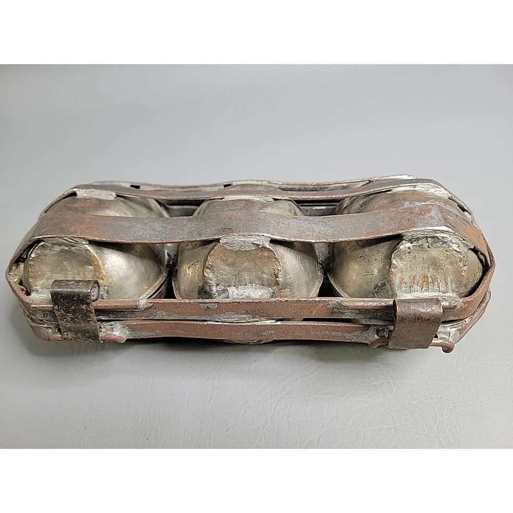 Antique Metal Hinged Chocolate Mold 3 Easter Egg